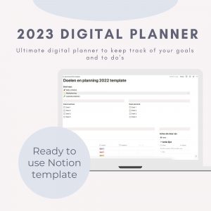 Notion template 2023 goal planner