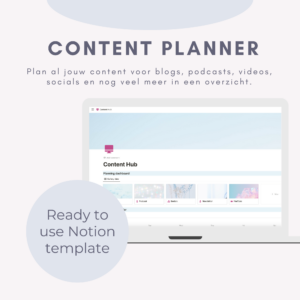 Content planner Notion template